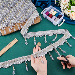 Curtain Acrylic Beaded Fringe Trim&nbsp;OCOR-WH0070-137A