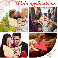 Valentine's Day Wooden Greeting Cards&nbsp;DIY-CP0011-91C