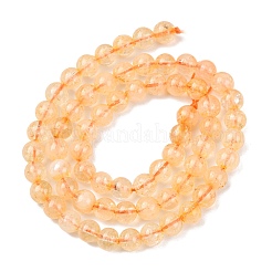 Natural Citrine Beads Strands&nbsp;G-E483-12-6mm