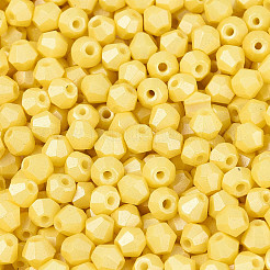 ベーキングペイント パールガラス シードビーズ  丸い穴  双円錐形  きいろ  3.5~4x4~4.5mm  穴：1~1.2mm  約5625個/450g&nbsp;SEED-T007-21A-03