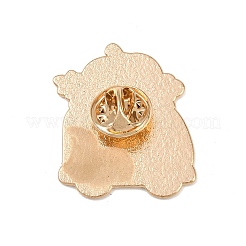 感謝祭のエナメルピン  バックパック服用塗装合金バッジ  ライトゴールド  バス  30.5x27mm&nbsp;JEWB-K030-03A-KCG