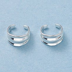 304ステンレススチールスナップオンベイル  銀  8x8x4.5mm  インナー：7x6mm&nbsp;STAS-O098-12S