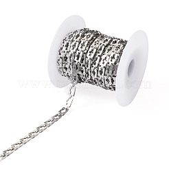 Stainless Steel Rectangle with Cross Link Chains&nbsp;CHS-TAC0002-01P