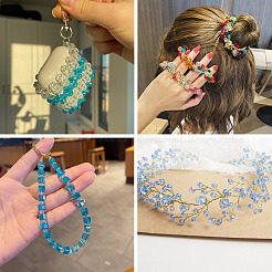 4 Strands 4 Styles Transparent Glass Beads Strands&nbsp;EGLA-TADJ0001-01