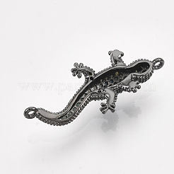 Brass Micro Pave Cubic Zirconia Links connectors&nbsp;ZIRC-S061-91B