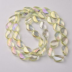 Transparent Electroplate Glass Bead Strands&nbsp;EGLA-C001-FR03