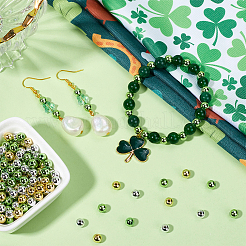 1500Pcs 3 Colors St. Patrick's Day Plastic Beads&nbsp;KY-SP0001-31