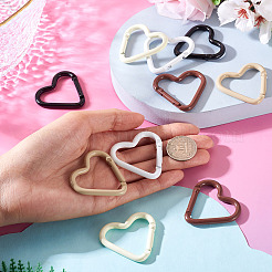 10Pcs 5 Colors Aluminum Spring Gate Rings&nbsp;KEYC-TA0004-77