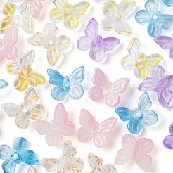 50Pcs 5 Colors Transparent Spray Painted Glass Charms&nbsp;GLAA-FS0001-05