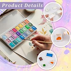 48Pcs 4 Styles Plastic Empty Watercolor Paint Pans&nbsp;AJEW-GF0014-21