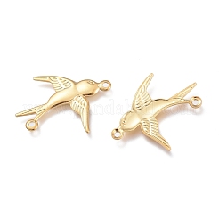 201 ステンレススチールリンクコネクター  ツバメ  18KGP本金メッキ  17.5x19.5x0.8mm  穴：1mm&nbsp;STAS-K212-12G