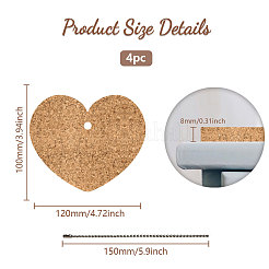 4Pcs Cork Pendant Decoration&nbsp;KEYC-PB0001-02H