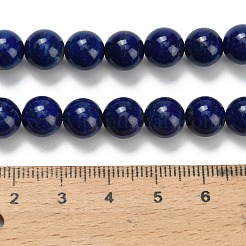 天然石ラピスラズリビーズ連売り  ラウンド  ラウンド  8.5mm  穴：1mm  約46個/連  15.35インチ（39cm）&nbsp;G-L642-B05-8mm