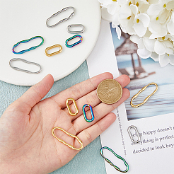 12Pcs 6 Style 304 Stainless Steel Linking Rings&nbsp;STAS-FH0001-95