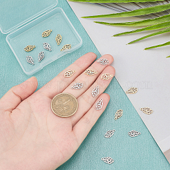 20Pcs 2 Colors 201 Stainless Steel Charms&nbsp;STAS-DC0008-12