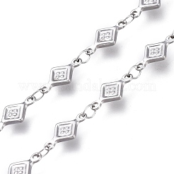 Tarnish Resistant 304 Stainless Steel Rhombus Link Chains&nbsp;CHS-P011-04P