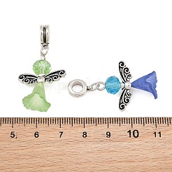 Lovely Wedding Dress Angel Alloy European Dangle  Large Hole Pendants&nbsp;PALLOY-JF00003