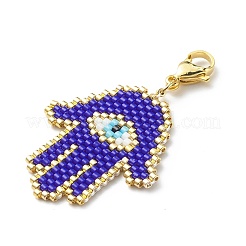 Braided Japanese Seed Beaded Pendant Decoration&nbsp;HJEW-MZ00001