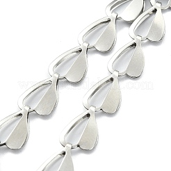 Brass Heart Link Chain Slider Bracelet Making&nbsp;AJEW-JB01603-02