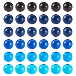240本6色天然木ビーズ  染め  ラウンド  ミックスカラー  16mm  穴：4mm  40個/カラー&nbsp;WOOD-TA0002-74C