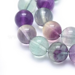 天然石蛍石ビーズ連売り  ラウンド  10mm  穴：1mm  約40個/連  15.7インチ（40cm）&nbsp;G-I249-B02-03