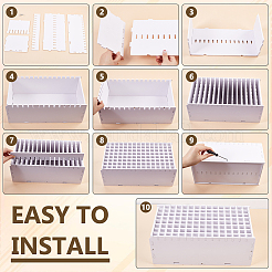 Wooden Desktop Paint Storage Rack&nbsp;ODIS-WH0099-237A