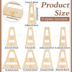 台形木製セグメントボウルウェッジ1セット  旋盤工具  湯通しアーモンド  150x57~130x5mm  内径：18~50x20.5~88mm  9個/セット&nbsp;WOOD-BC0003-14