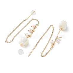 Natural Pearl Ear Studs&nbsp;EJEW-P256-47G