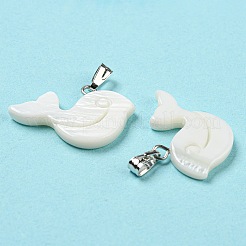 Natural Freshwater Shell Pendants&nbsp;PALLOY-Q462-04P