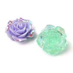 ABカラー樹脂デコデンカボション  花  ミックスカラー  18.5x18x18mm&nbsp;CRES-B021-01
