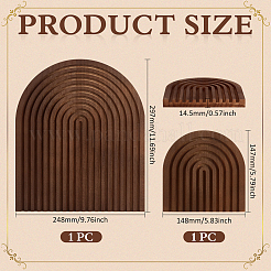 2Pcs Arch Wood Sculpture Display Decorations&nbsp;DJEW-WH0053-48