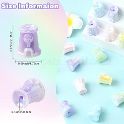 10Pcs UV Plating Acrylic Beads&nbsp;MACR-YW0004-57