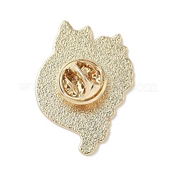 ハロウィンエナメルピン  バックパック用合金ラペルピンバック  骸骨とバラの猫  ブラック  31x23mm&nbsp;JEWB-L021-01B-KCG