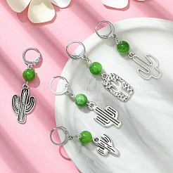 Alloy Cactus Pendant Decoration&nbsp;HJEW-JM01552-02