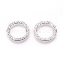 変色しにくい304ステンレススチール製リンクリング  リング  バンピー  ステンレス鋼色  15x0.8mm  内径：11mm&nbsp;STAS-F187-48P