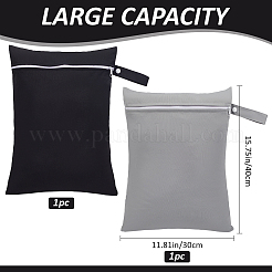 2Pcs 2 Colors Polyester Zipper Bags&nbsp;ABAG-CN0001-12