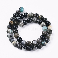 Natural Flower Amazonite Beads Strands&nbsp;G-L555-03-8mm