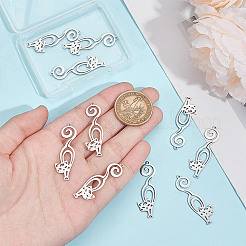 201ステンレススチールペンダント10個  猫  ステンレス鋼色  39x12x1mm  穴：1.4mm&nbsp;STAS-UN0060-25