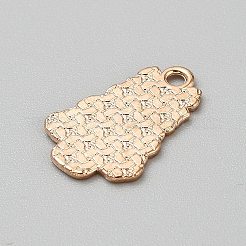 クリスマス合金エナメルペンダント  ゴールドカラー  クリスマスツリー  22.5x15x1.2mm  穴：2mm&nbsp;FIND-CJC0012-140D