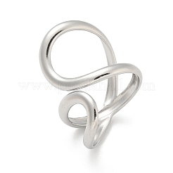 女性用304ステンレススチールオープンカフリング  ステンレス鋼色  26mm  内径：17mm&nbsp;X-RJEW-M025-02P
