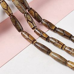 Tibetan Style dZi Beads Strands&nbsp;G-A024-01T