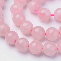 Pink Color Natural Madagascar Rose Quartz Beads Strands&nbsp;G-D809-21-8mm