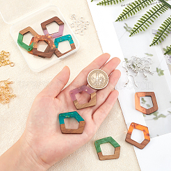 DIY Walnut Wooden Dangle Earring Making Kits&nbsp;DIY-OC0006-67