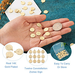 24Pcs 12 Style Brass Charms&nbsp;KK-TA0001-09