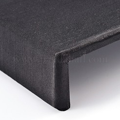 木製ジュエリーディスプレイ  布で覆わ  ディスプレイライザーセット  ブラック  35~39x19.7x3~8cm&nbsp;ODIS-N021-04