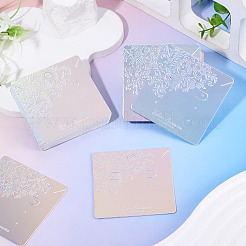 50Pcs Laser Embossed Flower Paper Jewelry Display Cards for Earrings&nbsp;CDIS-TA0001-54