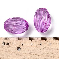 透明なアクリルビーズ  オーバル  蘭  26x18mm  穴：2mm  約265個/500g&nbsp;TACR-365-48