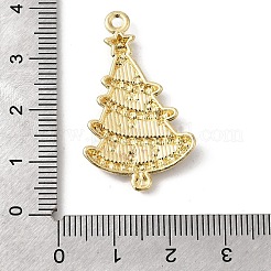 ラインストーンと合金エナメルペンダント  クリスマスツリー  ゴールドカラー  シーグリーン  35x20x3mm  穴：1.9mm&nbsp;FIND-H055-16G-02