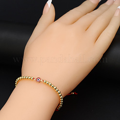 Resin Evil Eye Bead Link Couple Bracelets&nbsp;FS-WG1292E-01
