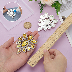 2Pcs Glass Rhinestone Cabochons&nbsp;RGLA-FG0001-28S-05
